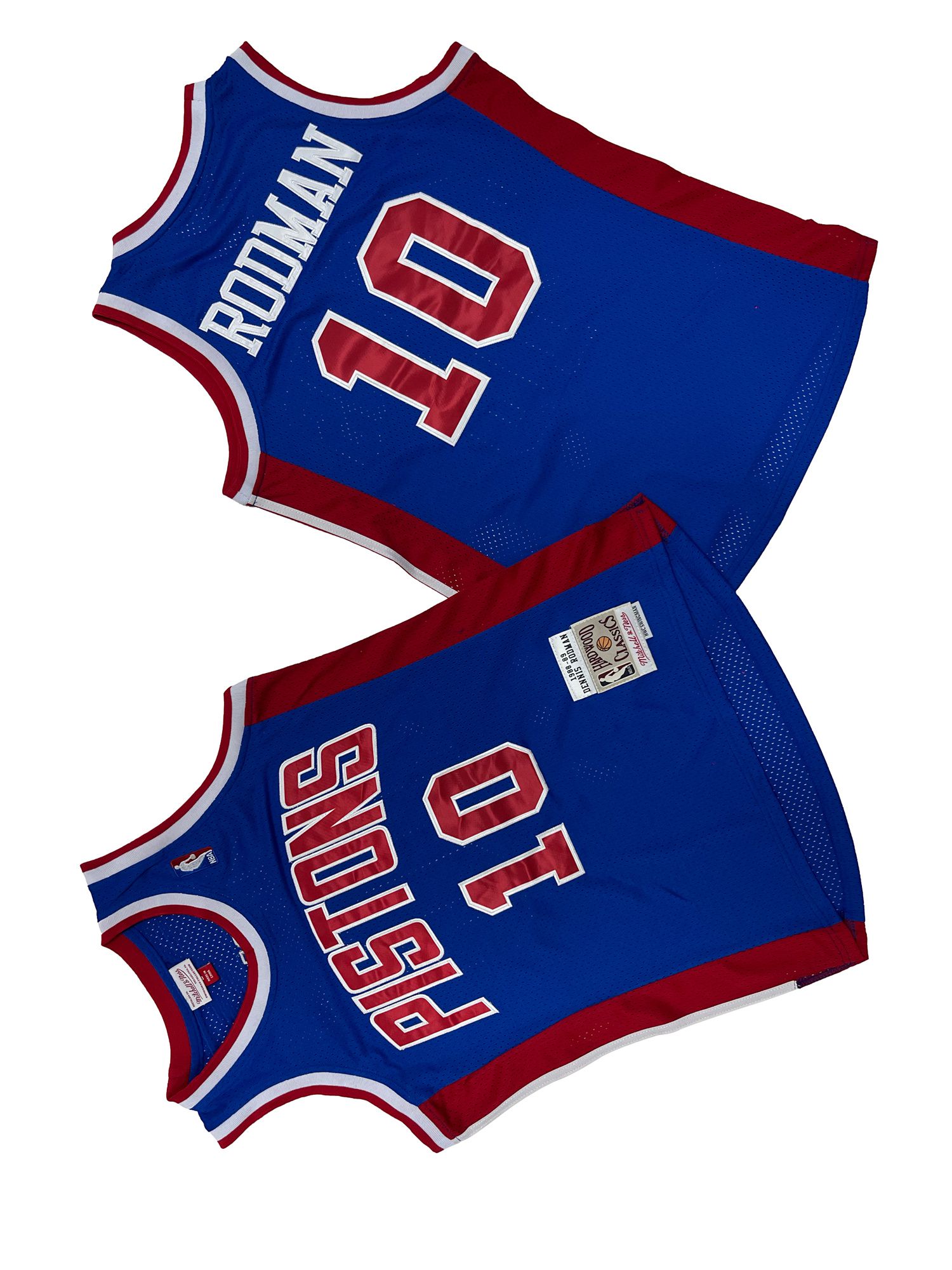 Men Detroit Pistons #10 Rodman Blue Throwback NBA Jersey->detroit pistons->NBA Jersey